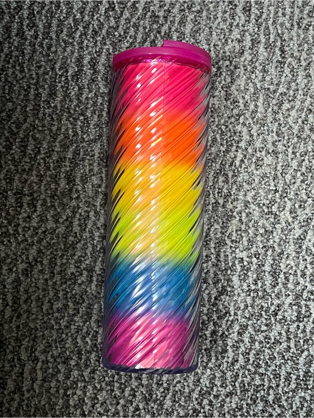 Starbucks Rainbow Spiral Tumbler - Pink, Orange, Yellow, Green, Blue